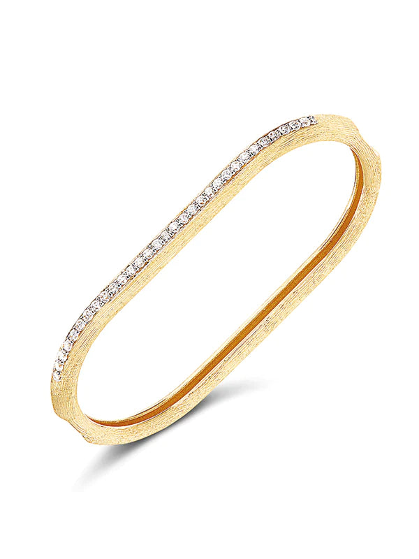 "LIBERA" GOLD AND DIAMONDS TWO FINGERS RING