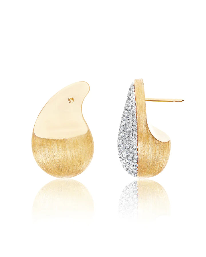 "TRASFORMISTA" GOLD, CACHEMIRE AND DIAMONDS EARRINGS