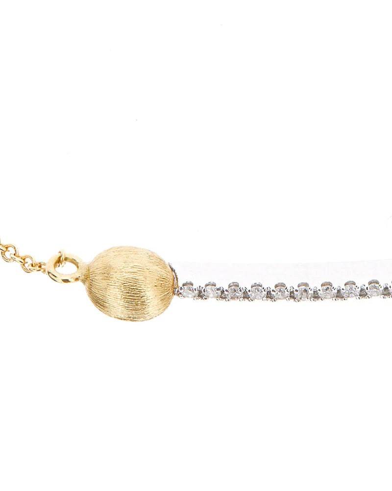 "ÉLITE" GOLD AND DIAMONDS BAR BRACELET