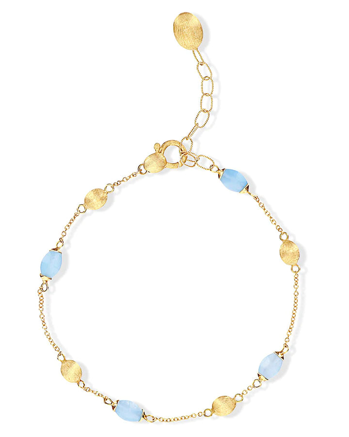 "AZURE" GOLD AND AQUAMARINE THIN BRACELET