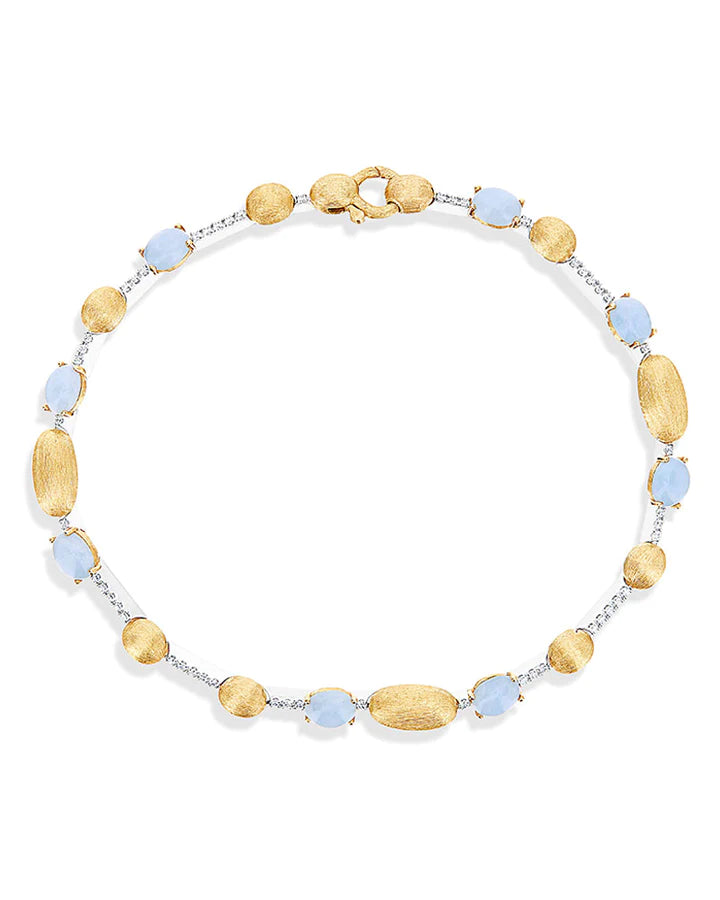 "AZURE" GOLD AND AQUAMARINE THIN BRACELET