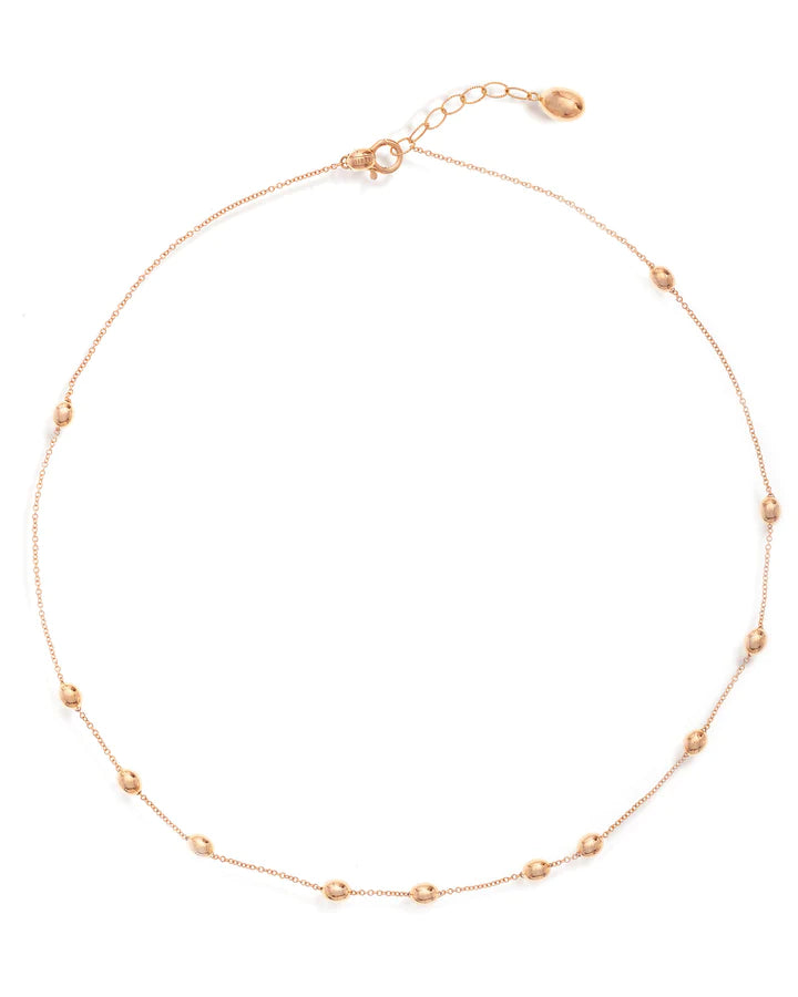 "SOFFIO" ROSE GOLD BOULES COLLAR NECKLACE