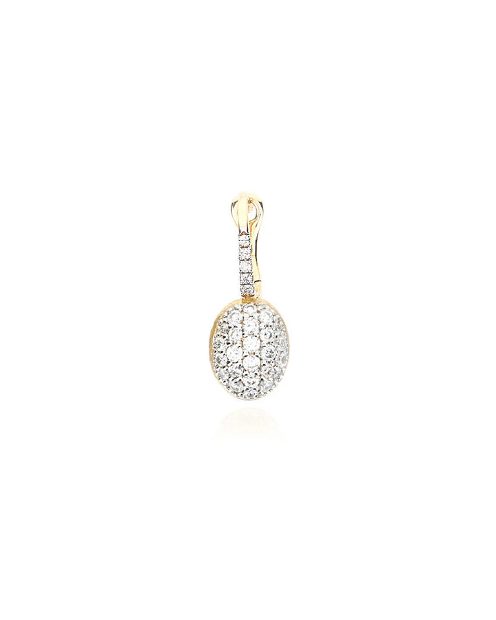 "BABY CILIEGINA" GOLD BALL DROP EARRINGS WITH DIAMONDS DETAILS