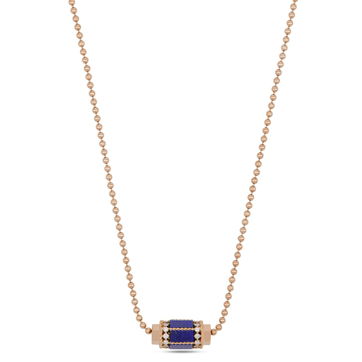 ART DECO NECKLACE WITH LAPIS LAZULI AND DIAMONDS