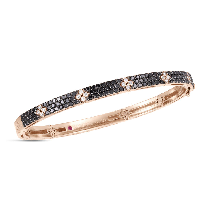 LOVE IN VERONA BANGLE WITH BLACK AND WHITE DIAMONDS