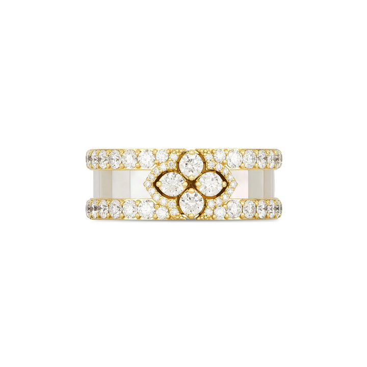 LOVE IN VERONA RING WITH MOTHER OF PEARL AND DIAMONDS