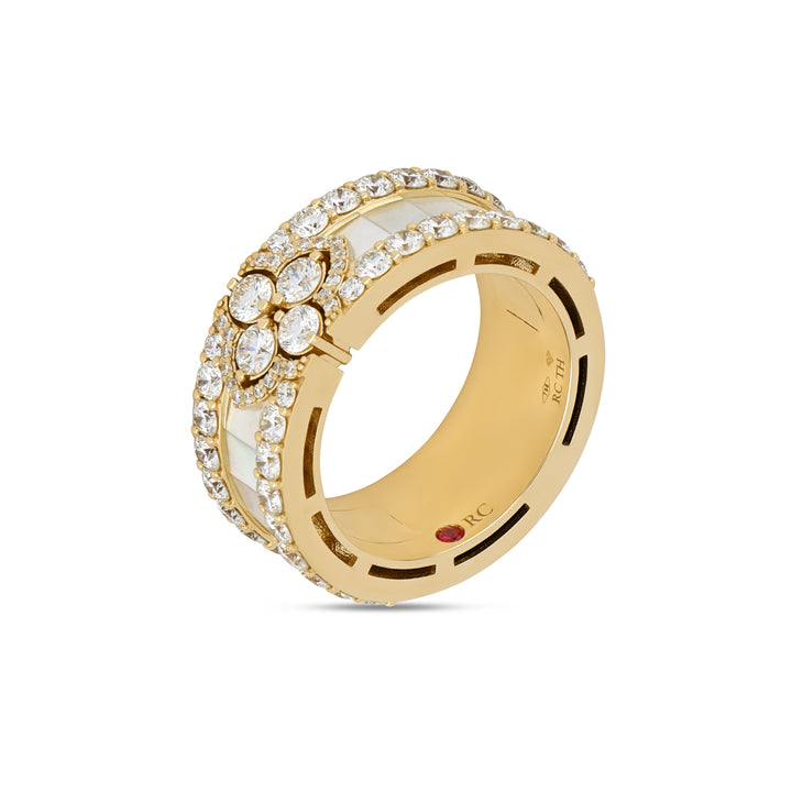 LOVE IN VERONA RING WITH MOTHER OF PEARL AND DIAMONDS