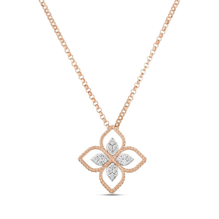 PRINCESS FLOWER PENDANT WITH DIAMONDS