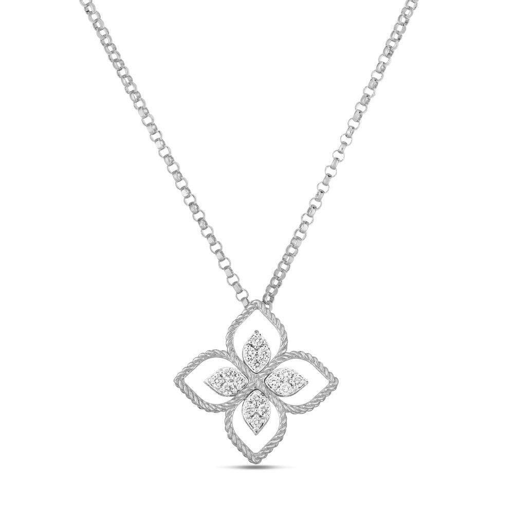 PRINCESS FLOWER PENDANT WITH DIAMONDS