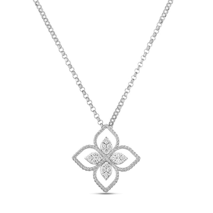 PRINCESS FLOWER PENDANT WITH DIAMONDS