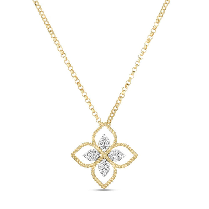 PRINCESS FLOWER PENDANT WITH DIAMONDS