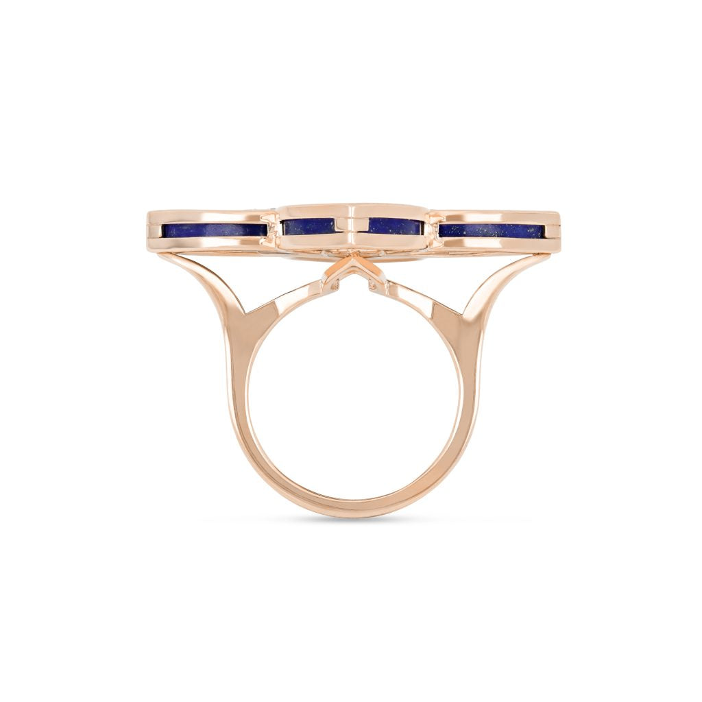 VENETIAN PRINCESS RING WITH DIAMONDS AND LAPIS