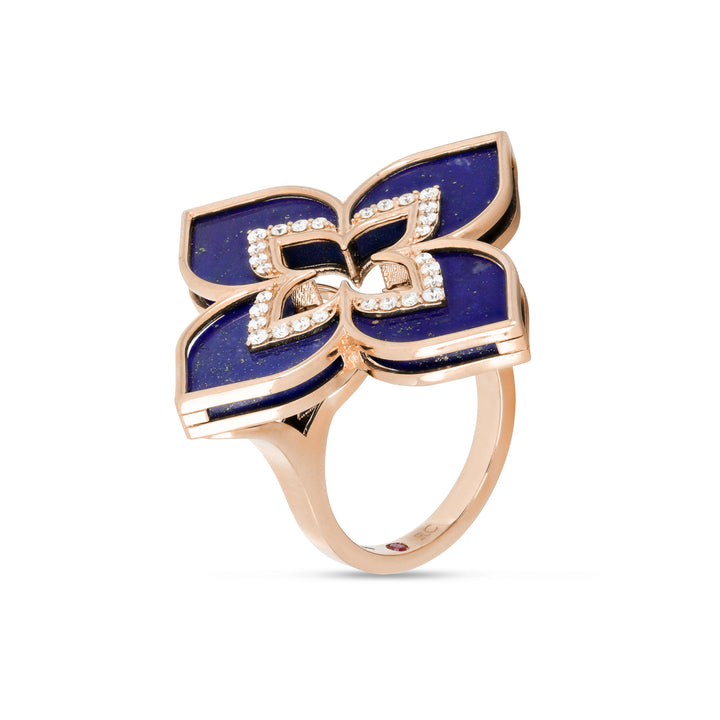 VENETIAN PRINCESS RING WITH DIAMONDS AND LAPIS