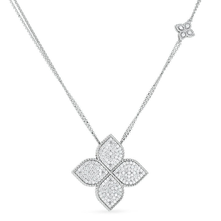 PRINCESS FLOWER PENDANT WITH DIAMONDS